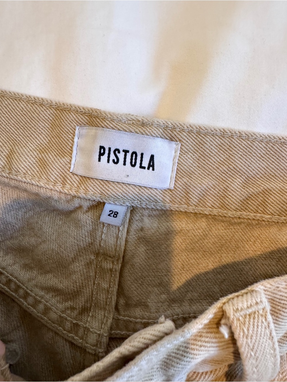 pistola Straight Leg Jeans in Light Olive - Picture 10 of 14